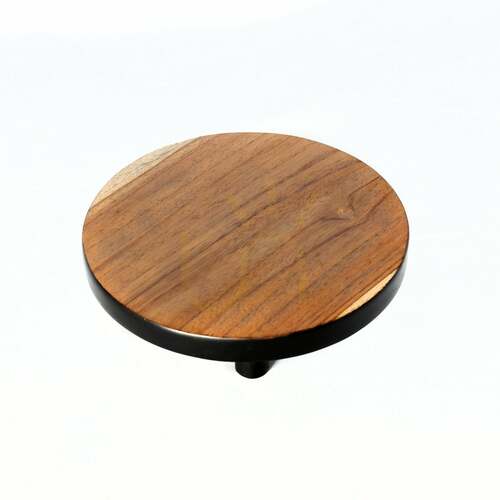 Check BAZAR BIZAR Bondi M solid teak cake stand, natural/black, 17 cm