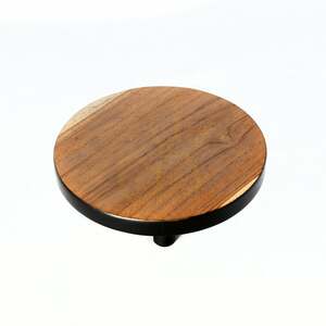 BAZAR BIZAR Bondi M solid teak cake stand, natural/black, 17 cm small 4