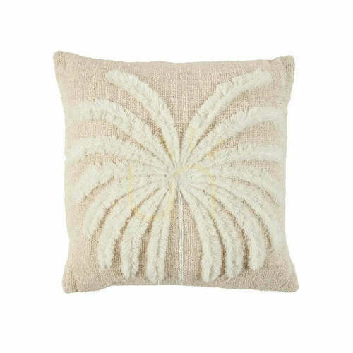 Check Cushion Cover Isla Palm Natural White 50x50 cm