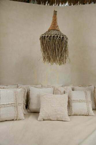 Check Cushion Cover Natural 50x50 cm
