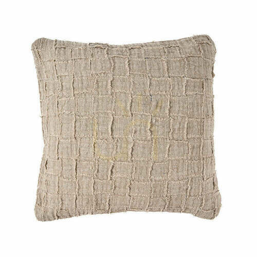 Check Linen Damier Cushion Cover Natural 50x50 cm