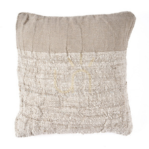 Linen Cushion Cover Natural 50x50 cm small 6