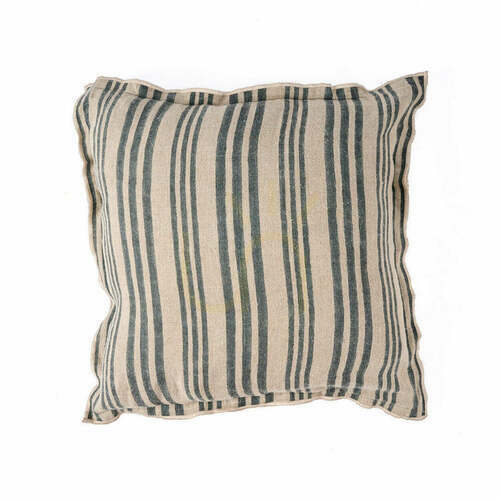 Check Cushion Cover Nordic Stripe Natural Black 50x50 cm