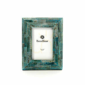 Photo Frame Ocean Ripple Turquoise 10x15 small 0