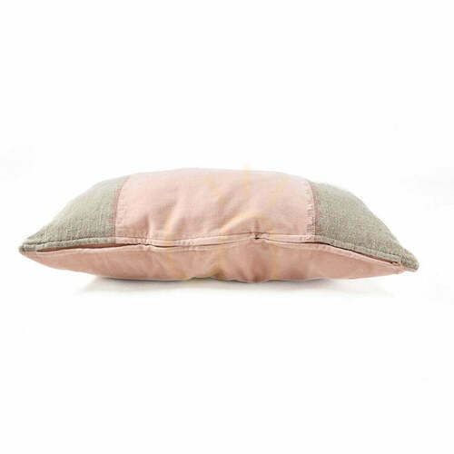 Check Velvet Cushion Cover Natural Pink 30x50 cm