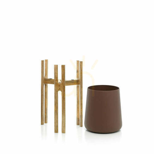Check Root Planter Natural Brown Handmade Medium