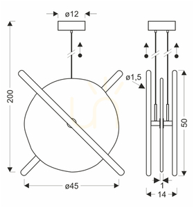 RELAX pendant lamp white LED 15W CANDELLUX 31-50816 small 3