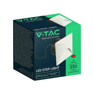 Aluminum 3W LED V-TAC square stair luminaire white 230V IP65 VT-44002SQ 3000K 230lm small 2