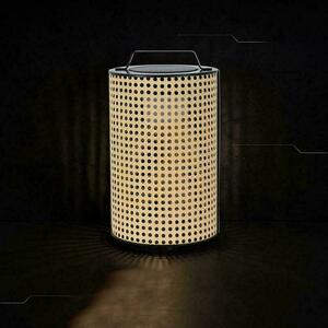 Portable V-TAC 1.2W LED solar lamp IP65 12x35cm wood VT-84043 2800K 150lm small 2
