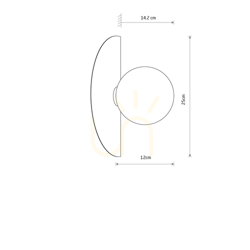 Check Wall lamp SATURN S 12601 Nowodvorski