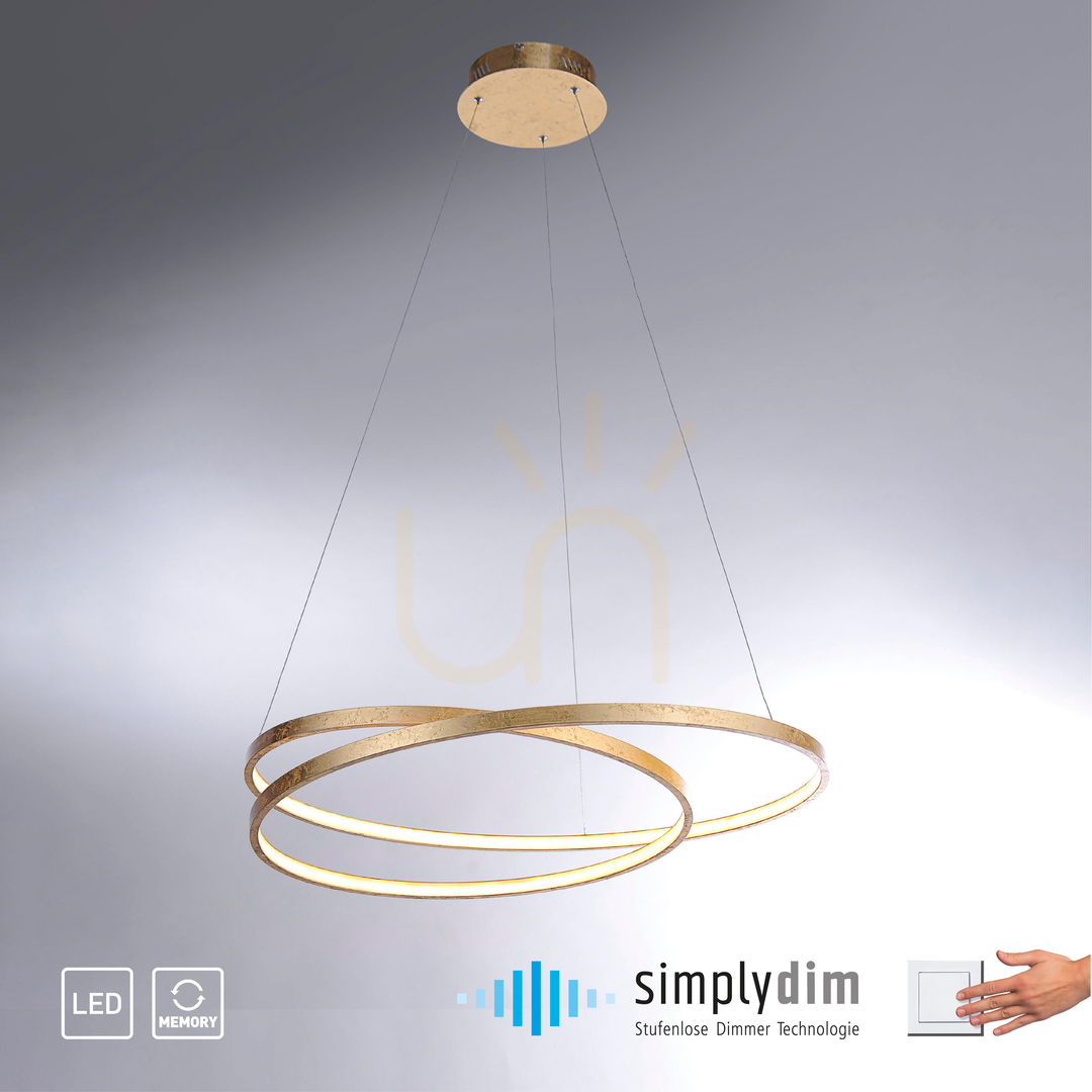 View ROMAN Pendant Lamp 2474-12 Gold 1xLED ROMAN Pendant Lamp 2474-12 Gold 1xLED