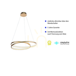 ROMAN Pendant Lamp 2474-12 Gold 1xLED 3 ROMAN Pendant Lamp 2474-12 Gold 1xLED small 3