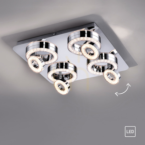 TIM Plafond 14522-17 Chrome 8xLED small 10