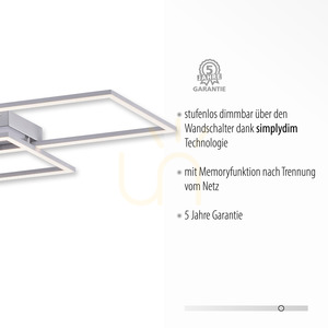 Plafond INIGO 8193-55 Silver 2xLED 3 Plafond INIGO 8193-55 Silver 2xLED small 3