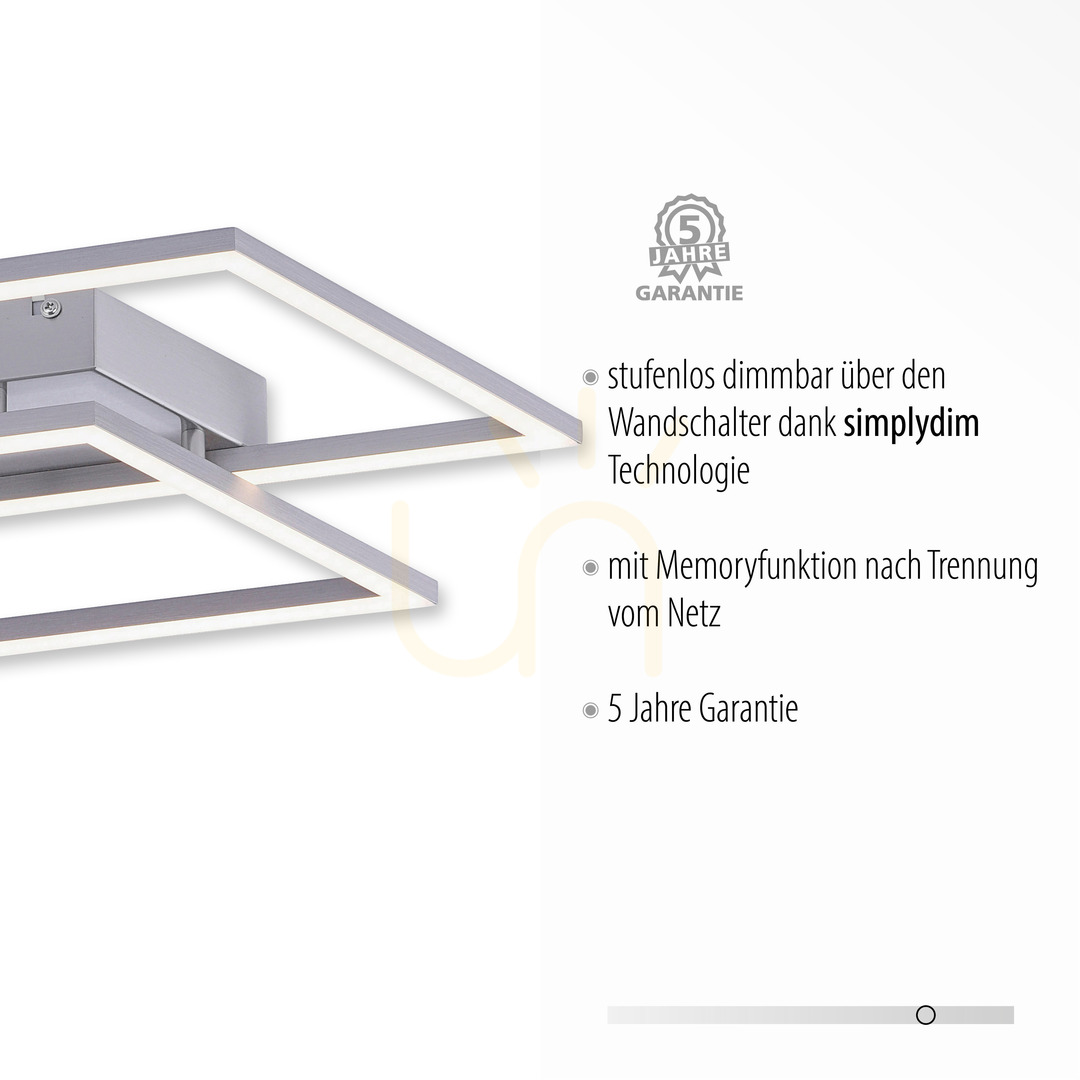 Display Plafond INIGO 8192-55 Silver 2xLED Plafond INIGO 8192-55 Silver 2xLED
