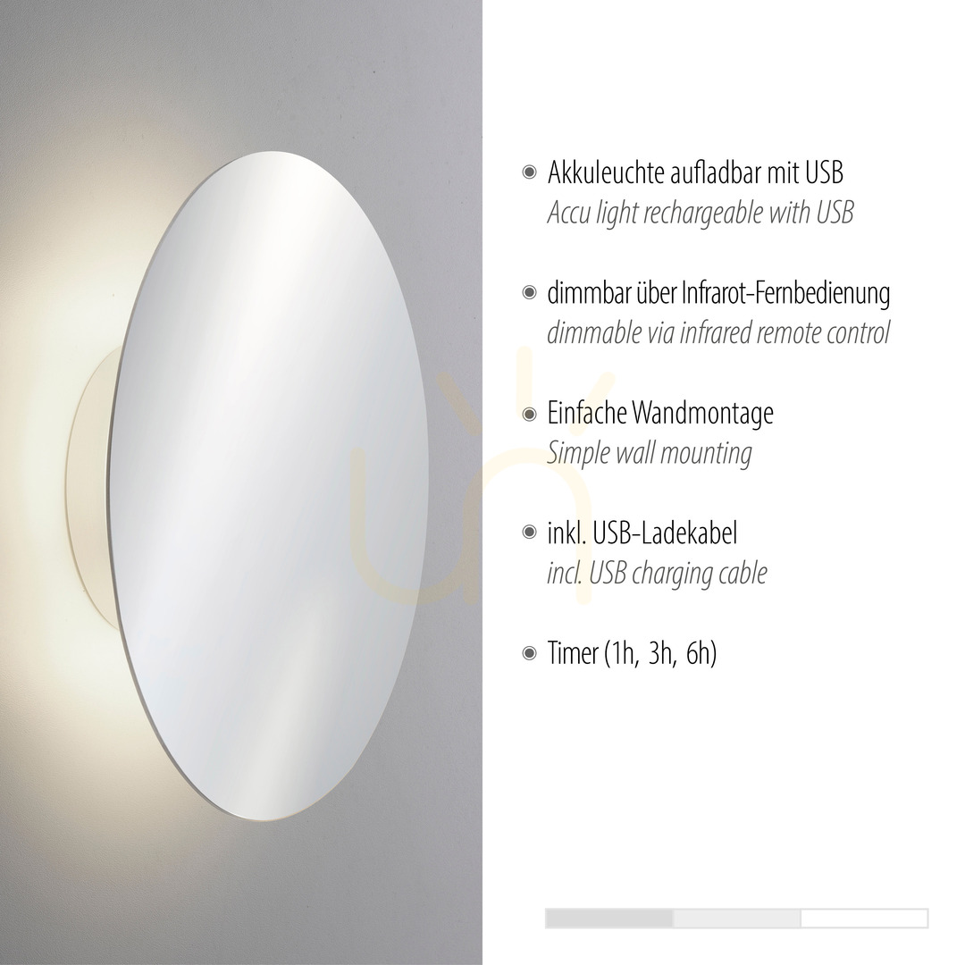 Display AKKU-PUNTUA wall lamp 8153-17 Chrome 1xLED AKKU-PUNTUA wall lamp 8153-17 Chrome 1xLED