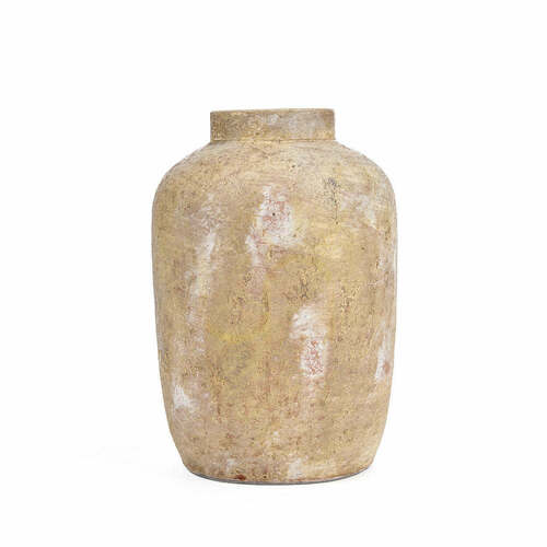 Check Terracotta Collection Clay Echo Vase Cream M