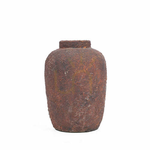 Check Bazar Bizar Clay Echo Decorative Vase Burgundy S, 20 cm