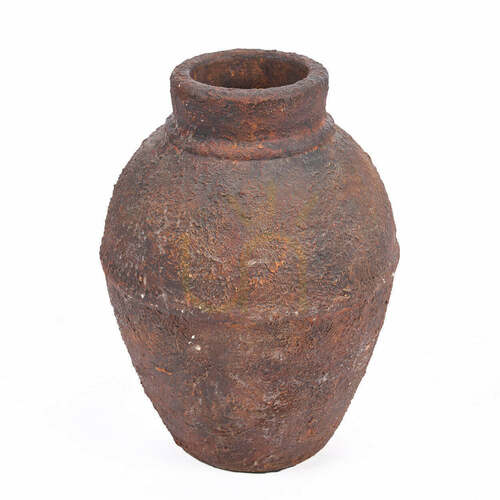 Check Terracotta Amphora Vase Burgundy M 30 cm