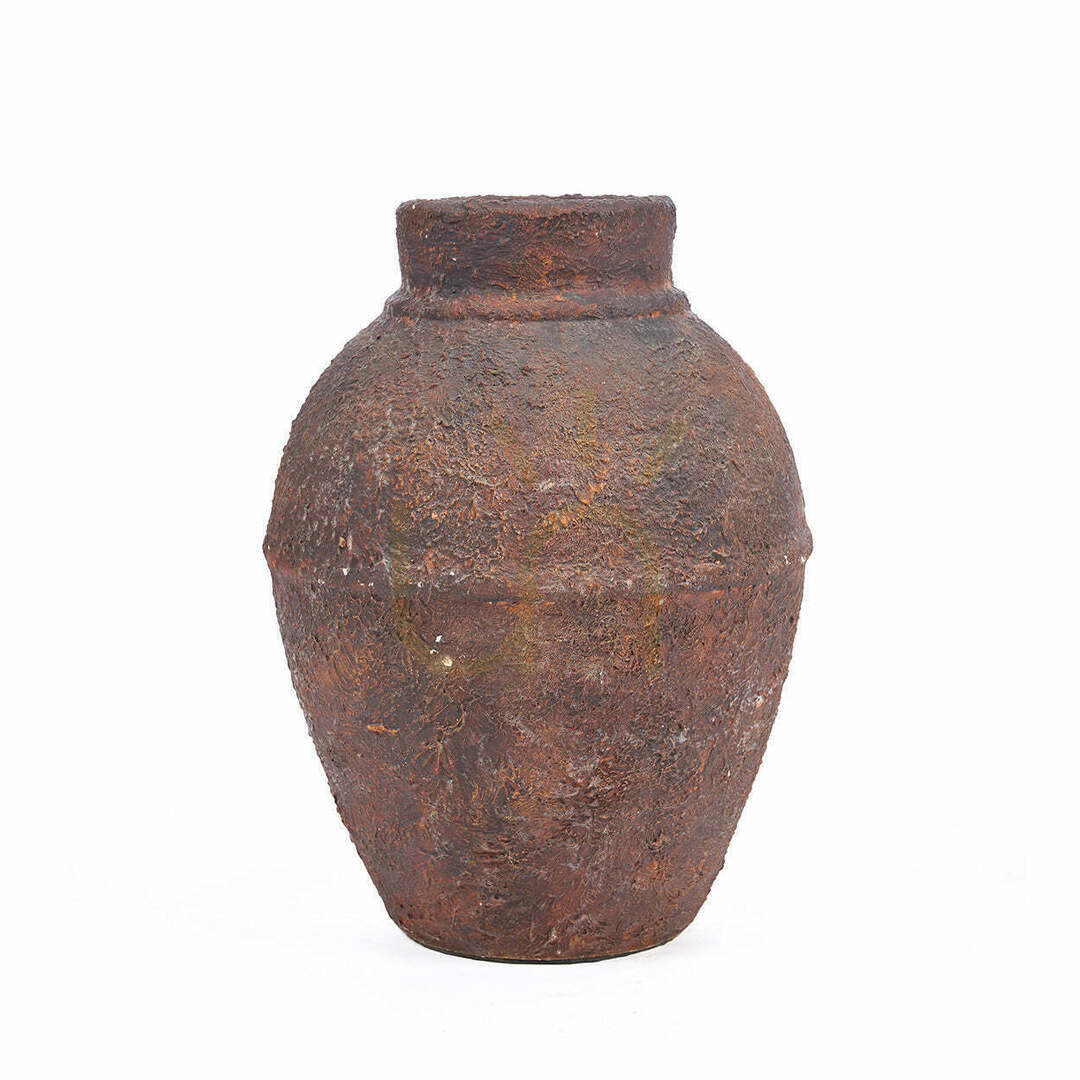 Terracotta Amphora Vase Burgundy M 30 cm