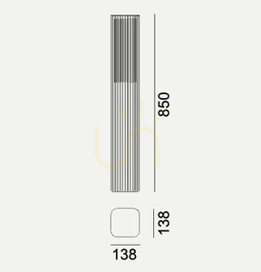 Outdoor Garden Lamp NORLYS ASTRID 2225GR Graphite LED 3000K 14.6W IP65 85 cm small 5