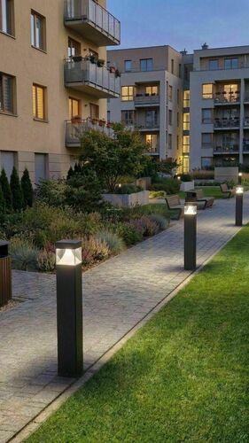 Check SU-MA BAREL KWADRAT BKW-1000 anthracite LED bollard light 100 cm