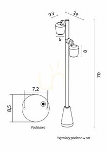 SU-MA Dublo DBL-700 black 70 cm LED GU10 IP65 outdoor standing lamp adjustable heads 6 SU-MA Dublo DBL-700 black 70 cm LED GU10 IP65 outdoor standing lamp adjustable heads small 6