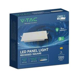V-TAC recessed downlight panel 12W LED CREE CHIP square 170x170mm VT-61012CCT 1320lm 6 year warranty 5 V-TAC recessed downlight panel 12W LED CREE CHIP square 170x170mm VT-61012CCT 1320lm 6 year warranty small 5