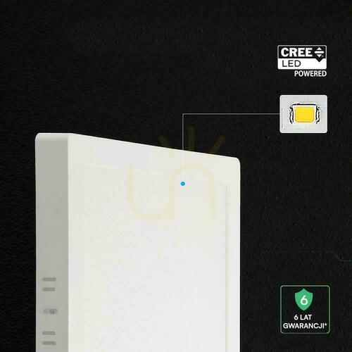 Check Surface-mounted downlight panel V-TAC 6W LED CREE CHIP square 120x120mm VT-60006CCT 630lm 6 year warranty