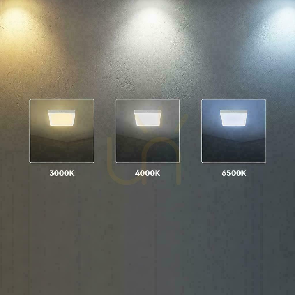 Display Surface-mounted downlight panel V-TAC 6W LED CREE CHIP square 120x120mm VT-60006CCT 630lm 6 year warranty Surface-mounted downlight panel V-TAC 6W LED CREE CHIP square 120x120mm VT-60006CCT 630lm 6 year warranty