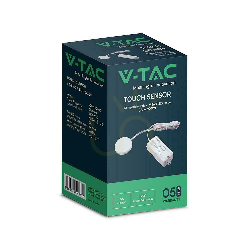 Preview Hidden touch switch under-counter furniture 230V white V-TAC VT-8165 5 year warranty Hidden touch switch under-counter furniture 230V white V-TAC VT-8165 5 year warranty