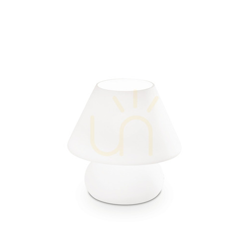 Check Table Lamp Ideallux PRATO TL1 Small White Glass 074726