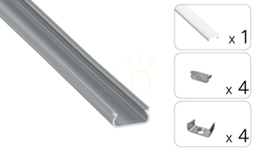 TEKKNI ORRE Surface Profile Set, Silver with Milky Cover, 2.02 m small 1