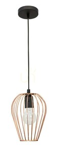 Luces Exclusivas PUENTE LE42153 Copper-Coloured Pendant Light E27 17 cm small 0