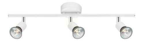 Check MIRAMAR 3-head spotlight bar 3xGU10 10W matt white 49 cm ceiling wall LE42496 Luces Exclusivas
