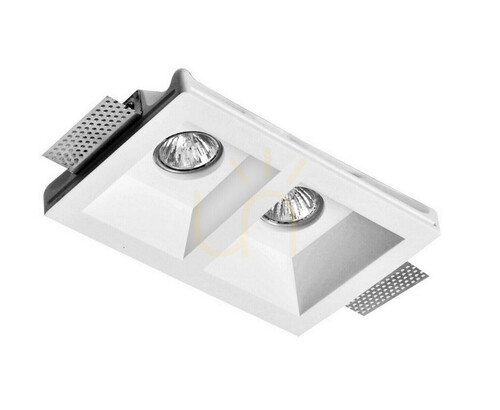 Check Luces Exclusivas Fernando double recessed ceiling light white GU10 LE61534