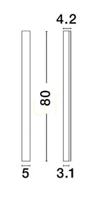 Luces Exclusivas CERRO LE42611 Linear Wall Light matt black LED 29 W 1200 lm 3000 K 80 cm small 4