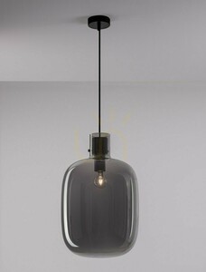 Luces Exclusivas PADRE LE42628 pendant light, black, smoked glass, E27, Ø30 cm small 1
