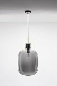 Luces Exclusivas PADRE LE42628 pendant light, black, smoked glass, E27, Ø30 cm small 2