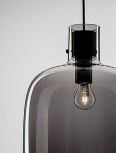 Luces Exclusivas PADRE LE42628 pendant light, black, smoked glass, E27, Ø30 cm small 3