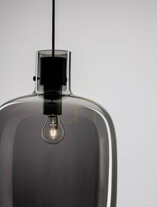 Luces Exclusivas PADRE LE42628 pendant light, black, smoked glass, E27, Ø30 cm small 5