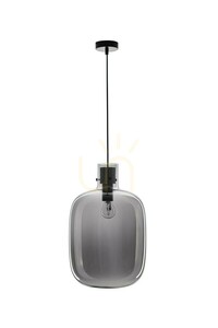 Luces Exclusivas PADRE LE42628 pendant light, black, smoked glass, E27, Ø30 cm small 0