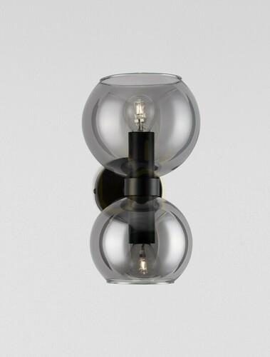 Check Black Luces Exclusivas REPOS LE42648 smoked-glass wall light 2 × E14 max 5 W