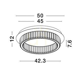 BAUTA LED Ceiling Light Luces Exclusivas LE42678, Gold with Crystals, Ø50 cm 29W 3500K small 5