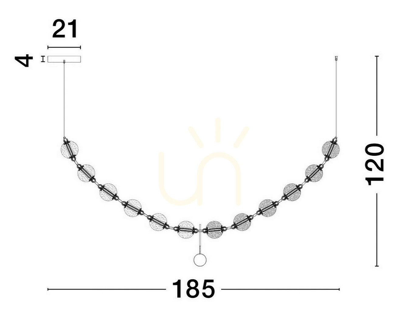 Show CANA Luces Exclusivas Pendant Lamp LE42696 CANA Luces Exclusivas Pendant Lamp LE42696