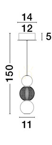 PONCE Luces Exclusivas LE42699 Gold LED Pendant Light, 6 W small 4