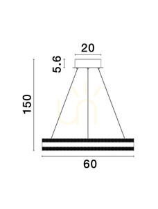 COLIMA LED Pendant Light Gold 60 cm Luces Exclusivas LE42753 small 2