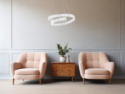 Check SINALOA Luces Exclusivas LE42924 Crystal Spiral LED Pendant Lamp Ø 60 cm, Chrome