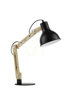 Luces Exclusivas TABASCO LE42944 desk lamp, black with wooden arm small 0