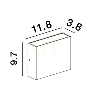 Luces Exclusivas JIUTEPEC LE71523 anthracite outdoor LED wall light 7.7 W 296 lm 3000 K IP65 small 2